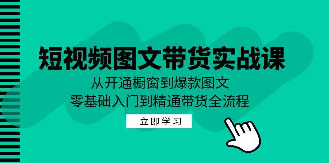 短视频图文带货实战课：从开通橱窗到爆款图文，零基础入门到精通带货-test