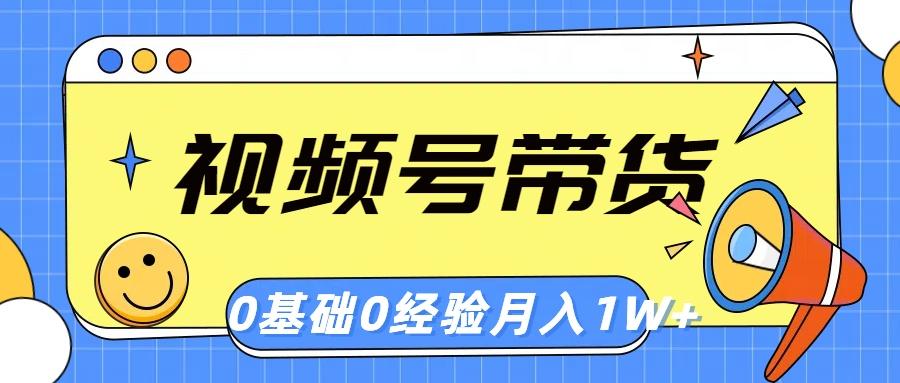 视频号轻创业带货，零基础，零经验，月入1w+-test