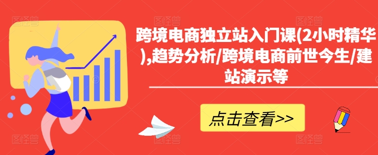 跨境电商独立站入门课(2小时精华),趋势分析/跨境电商前世今生/建站演示等-test