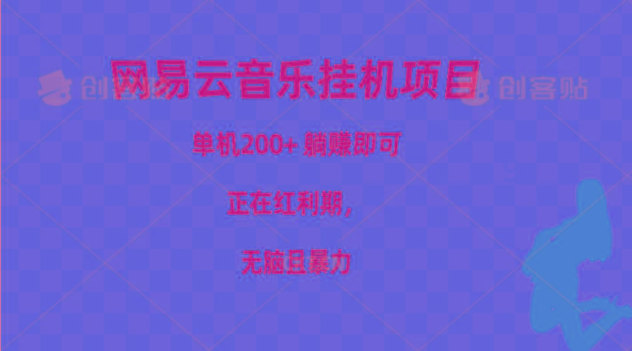 网易云音乐挂机项目，单机200+，躺赚即可，正在红利期，无脑且暴力-test