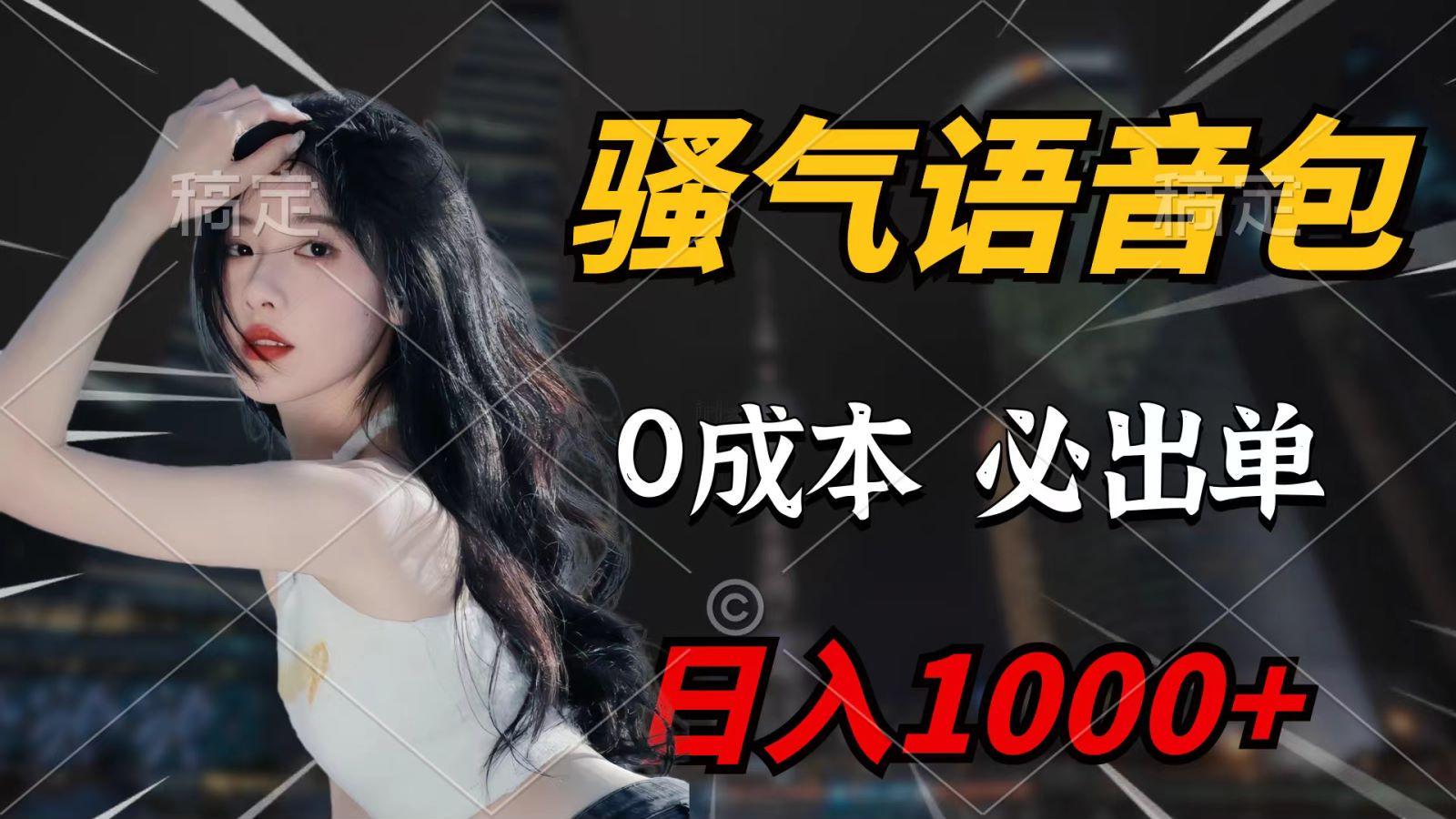 (9701期)骚气语音包，0成本一天1000+，闭着眼也能出单，详细教程！-test