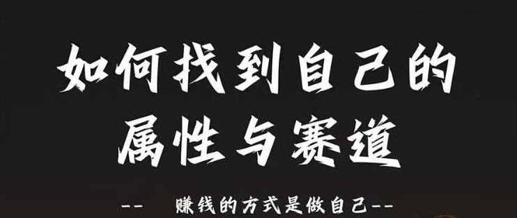 赛道和属性2.0：如何找到自己的属性与赛道，赚钱的方式是做自己-test