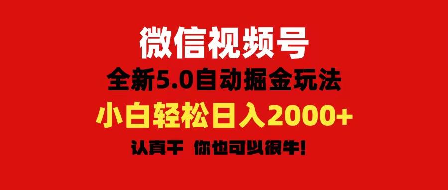 微信视频号变现，5.0全新自动掘金玩法，日入利润2000+有手就行-test