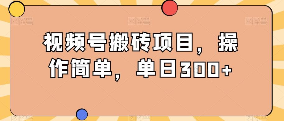 视频号搬砖项目，操作简单，单日300+-test