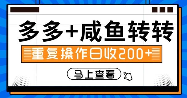 多多+咸鱼+转转，循环操作，信息差日赚200+-test
