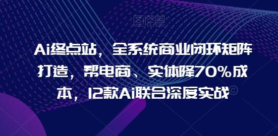Ai终点站，全系统商业闭环矩阵打造，帮电商、实体降70%成本，12款Ai联合深度实战-test