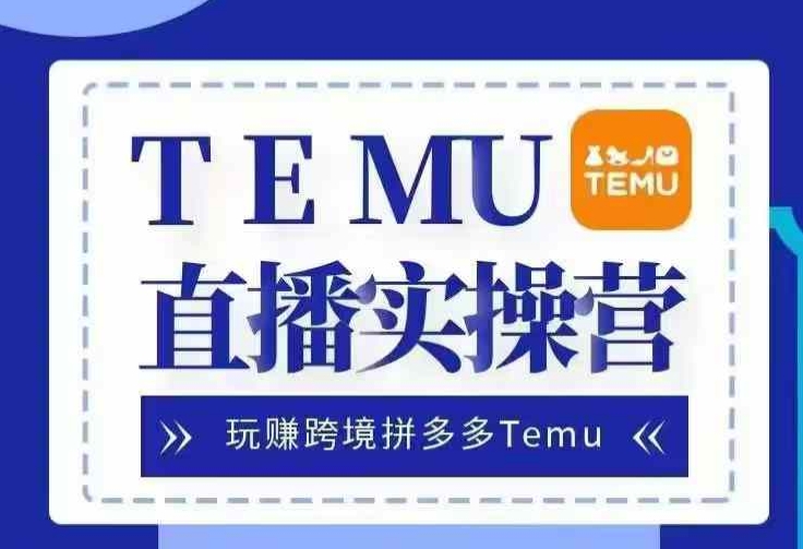 Temu直播实战营，玩赚跨境拼多多Temu，国内电商卷就出海赚美金-test