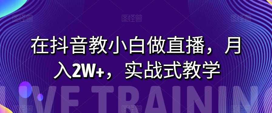 在抖音教小白做直播，月入2W+，实战式教学【揭秘】-test