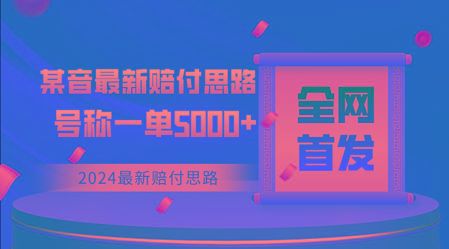 全网首发，2024最新某音赔付思路，号称一单收益5000+-test