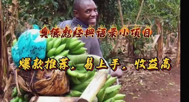 奥德彪经典语录小项目，爆款推荐，易上手，收益高-test