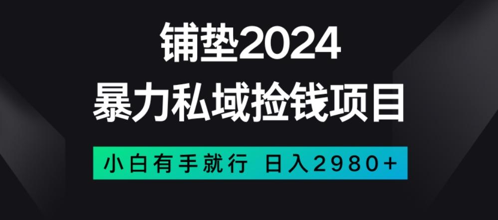 暴力私域捡钱项目，小白无脑操作，日入2980【揭秘】-test