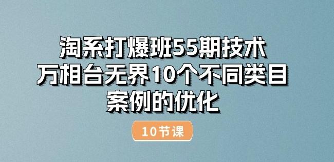 淘系打爆班55期技术：万相台无界10个不同类目案例的优化(10节)-test