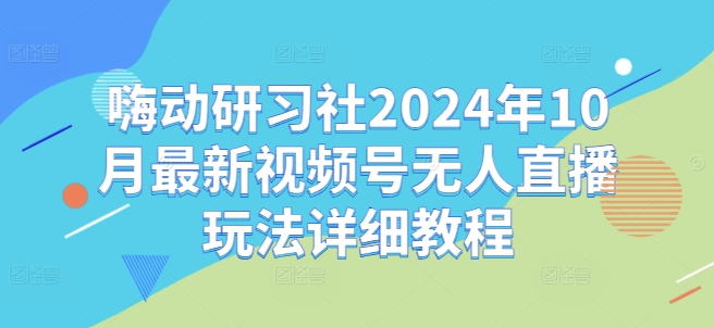 嗨动研习社2024年10月最新视频号无人直播玩法详细教程-test