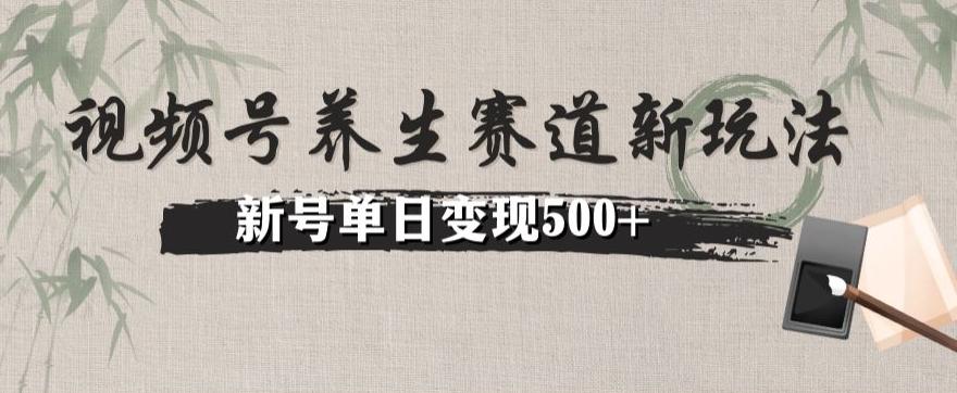 视频号养生赛道暴力掘金（懒人玩法）无脑搬运，新号日入500+-test