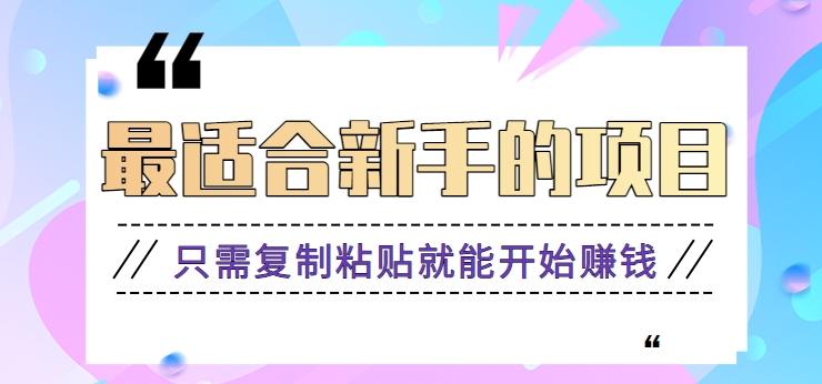 2024最适合新手操作的项目，新手小白只需复制粘贴就能开始赚钱【视频教程+软件】-test