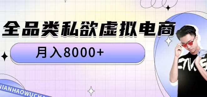 全品类私欲虚拟电商，月入8000+【揭秘】-test