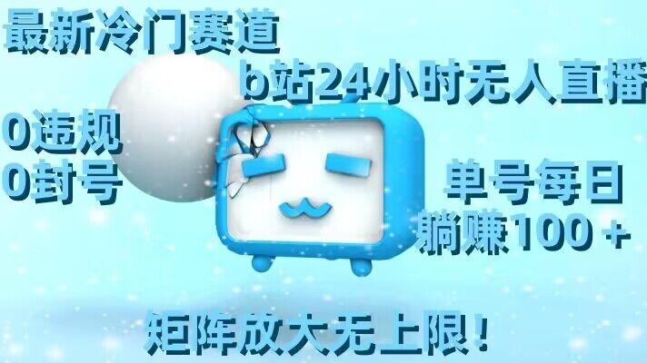 最新冷门赛道，b站24小时无人直播，0违规0封号，单号每日躺赚100＋，矩阵放大无上限【揭秘】-test