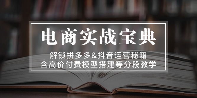 电商实战宝典 解锁拼多多&抖音运营秘籍 含高价付费模型搭建等分段教学-test