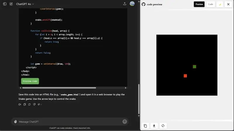 ChatGPT Code Preview｜AI编程预览工具-test