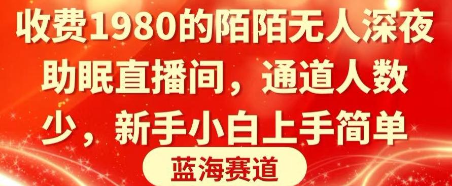 收费1980的陌陌无人深夜助眠直播间，通道人数少，新手小白上手简单-test