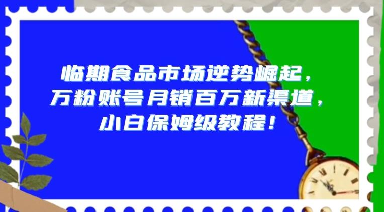 临期食品市场逆势崛起，万粉账号月销百万新渠道，小白保姆级教程【揭秘】-test