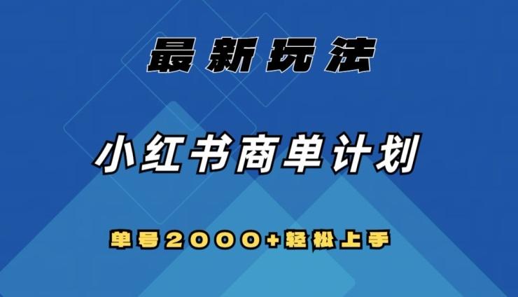 全网首发，小红书商单计划最新玩法，单号2000+可扩大可复制【揭秘】-test