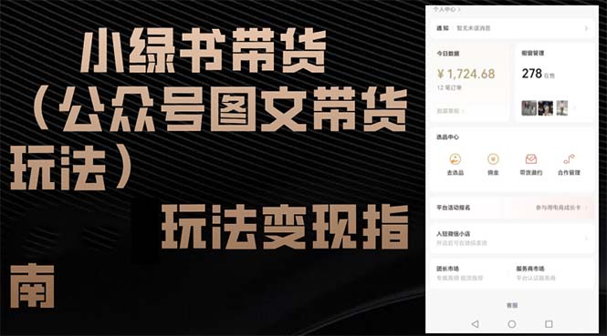 小绿书带货(公众号图文带货玩法-test