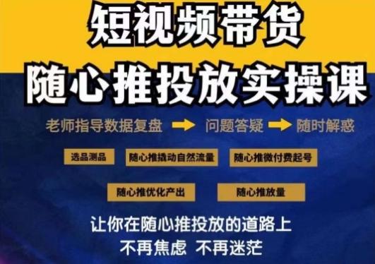 2024好物分享随心推投放实操课，随心推撬动自然流量/微付费起号/优化产出-test