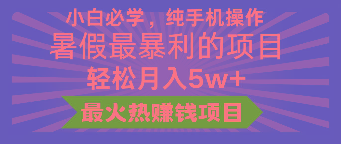 2024暑假最赚钱的项目，小红书咸鱼暴力引流简单无脑操作，每单利润最少500+-test