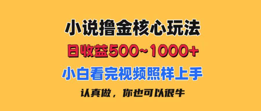小说撸金核心玩法，日收益500-1000+，小白看完照样上手，0成本有手就行-test
