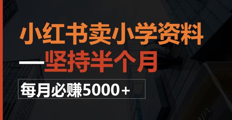 小红书卖小学资料，一坚持半个月，每月必赚5000+-test