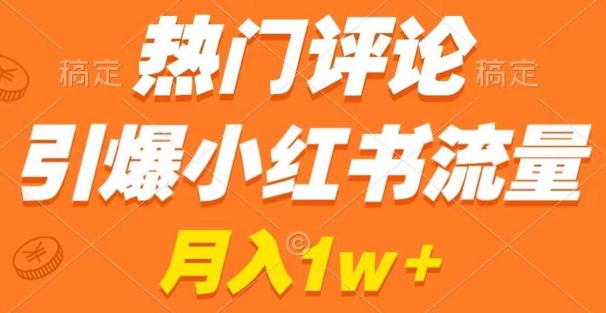 热门评论引爆小红书流量，作品制作简单，商单接到手软【揭秘】-test