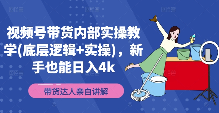 视频号带货内部实操教学(底层逻辑+实操)，新手也能日入4k-test