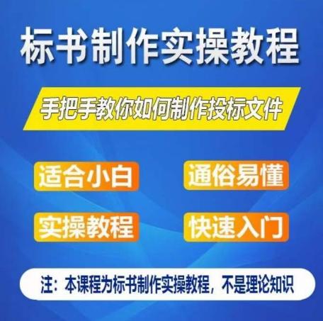 标书制作实操教程，手把手教你如何制作授标文件，零基础一周学会制作标书-test