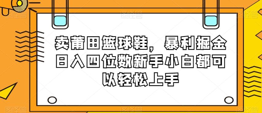 卖莆田篮球鞋，暴利掘金日入四位数新手小白都可以轻松上手【揭秘】-test