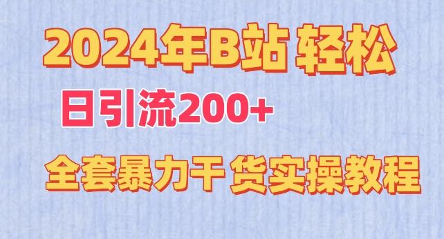 2024年B站轻松日引流200+的全套暴力干货实操教程【揭秘】-test