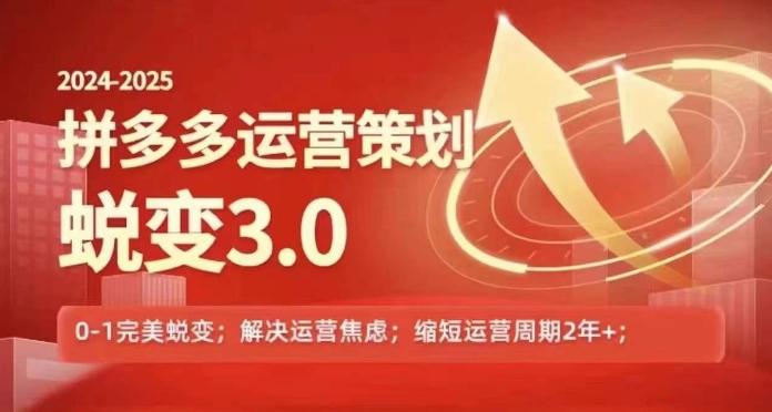 2024-2025拼多多运营策略蜕变3.0，0~1完美蜕变，解决信息焦虑-test