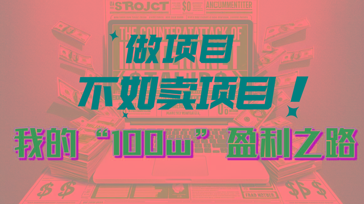 为什么做项目不如卖项目？我的100W+盈利之路-test