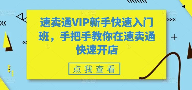 速卖通VIP新手快速入门班，手把手教你在速卖通快速开店-test