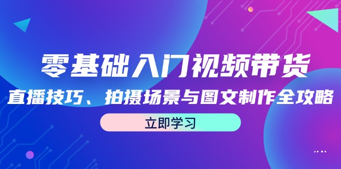 零基础入门视频带货：直播技巧、拍摄场景与图文制作全攻略-test