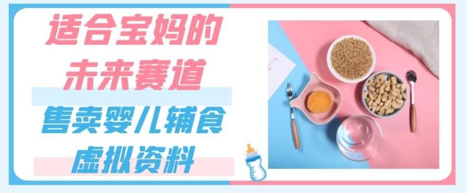 适合宝妈的未来赛道，售卖婴儿辅食虚拟资料，一份9.9-69.9元闭眼赚钱-test