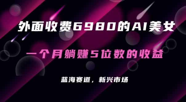 外面收费6980的AI美女项目！每月躺赚5位数收益(教程+素材+工具)【揭秘】-test