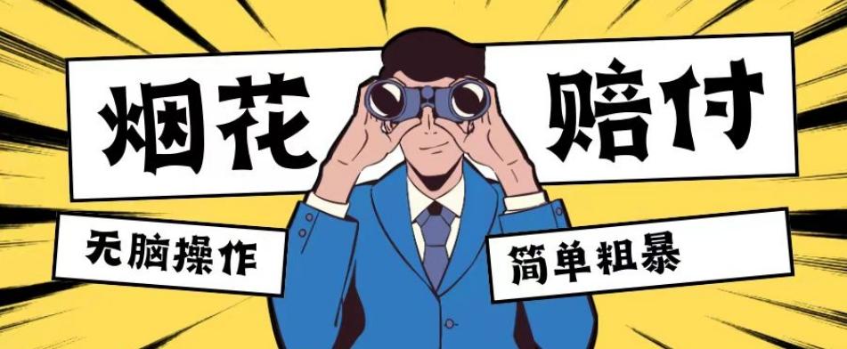 最新蓝海玩法，烟花爆竹赔付，单订单赔付200-500无脑操作【仅揭秘】-test