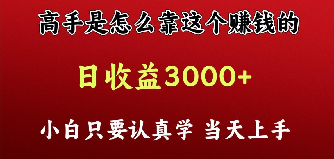 看高手是怎么赚钱的，一天收益至少3000+以上，小白当天上手-test