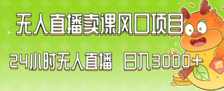 2024最新玩法无人直播卖课风口项目，全天无人直播，小白轻松上手【揭秘】-test