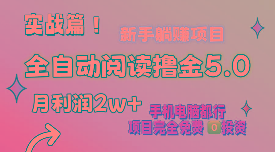小说全自动阅读撸金5.0 操作简单 可批量操作 零门槛！小白无脑上手月入2w+-test