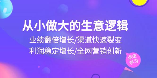 从小做大生意逻辑：业绩翻倍增长/渠道快速裂变/利润稳定增长/全网营销创新-test