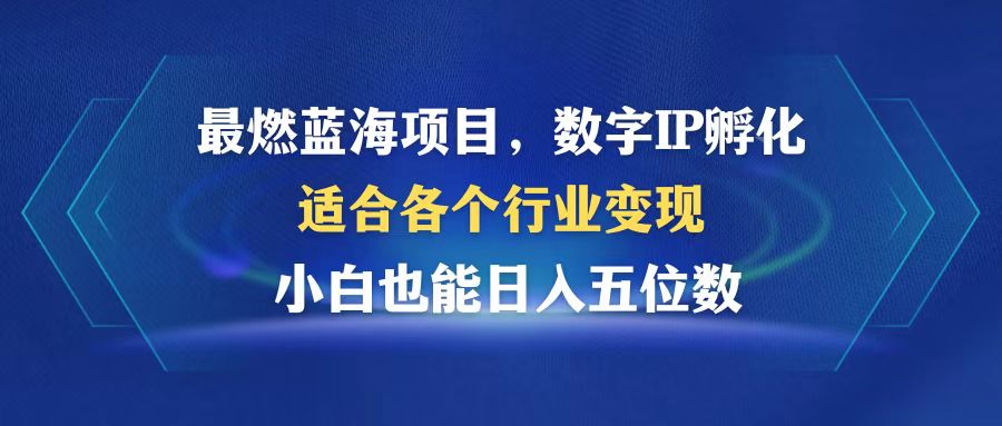 最燃蓝海项目  数字IP孵化  适合各个行业变现  小白也能日入5位数-test