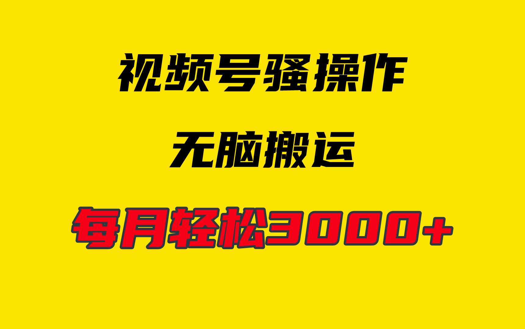 (9968期)4月最新视频号无脑爆款玩法，挂机纯搬运，每天轻松3000+-test