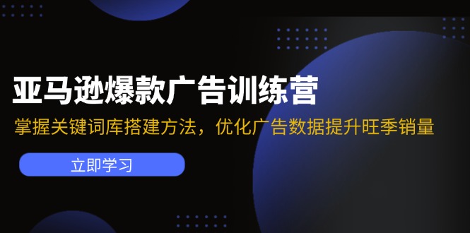 亚马逊爆款广告训练营：掌握关键词库搭建方法，优化广告数据提升旺季销量-test